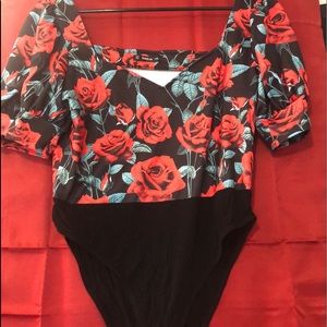 Rose body suit 1X